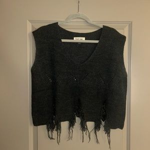 Dark grey sweater tank